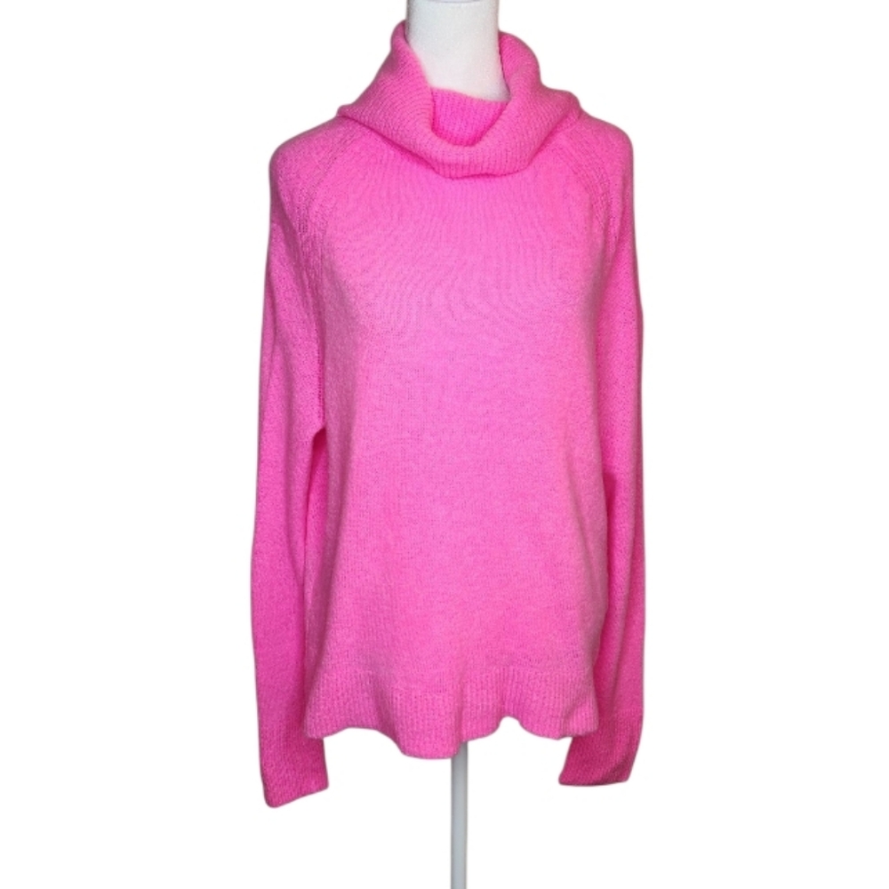 NEW John + Jenn Cora Turtleneck Sweater in Bubble Gum Pink Size Small